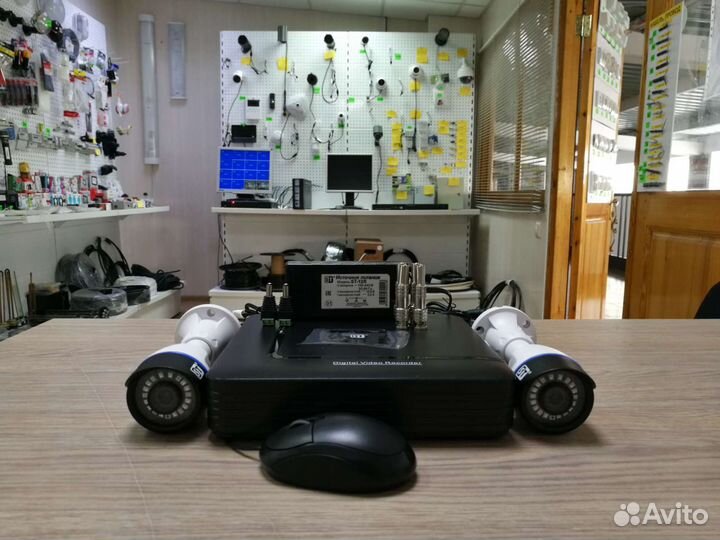 Комплект видеокамер на 2 уличные AHD камеры 2 мп