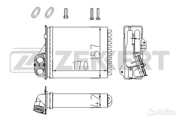 Радиатор отопителя renault logan
