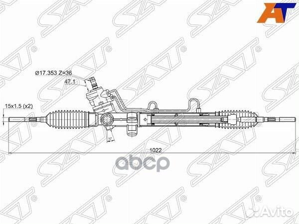 Рейка рулевая Toyota carina E 92- LHD ST-44250