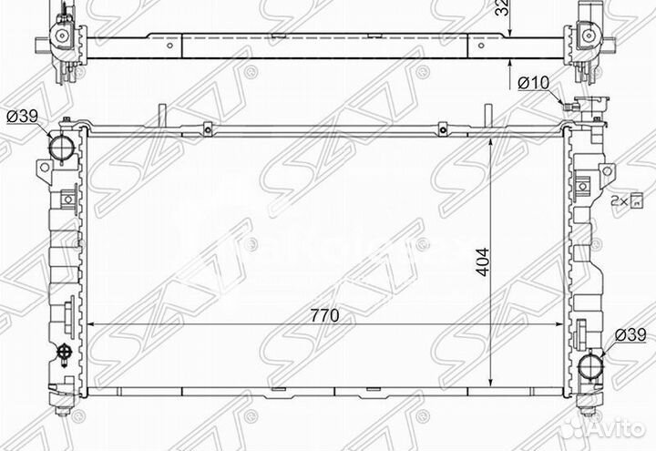 Радиатор chrysler voyager/dodge caravan 3.3/3.8 05-08