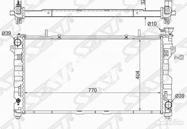 Радиатор chrysler voyager/dodge caravan 3.3/3.8 05-08