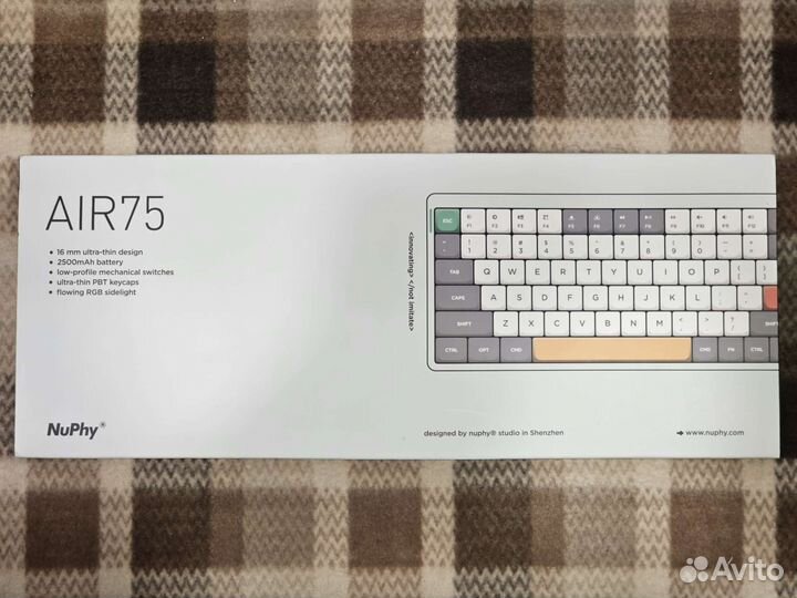 Клавиатура NuPhy Air75 (mod) синие свитчи