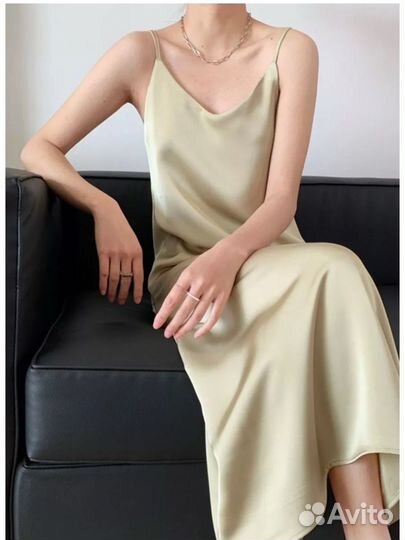 Платье комбинация шелковое