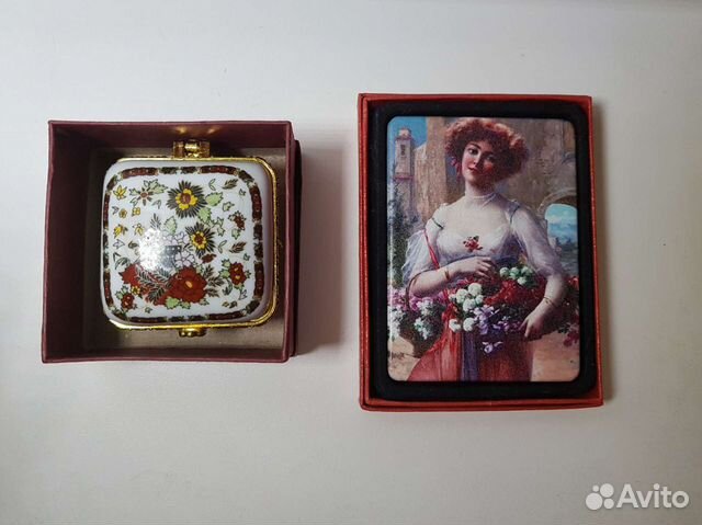 Подарочный набор зеркало карманное + шкатулка