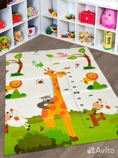 Термоковрик складной двухсторонний для ползания