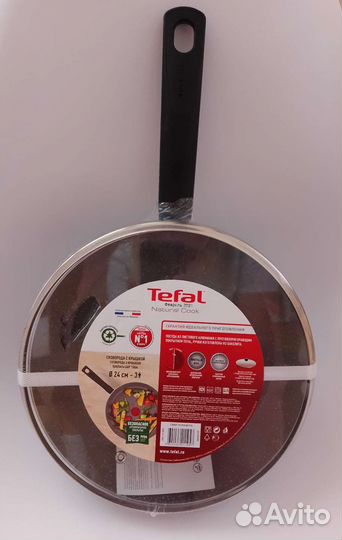 Сковорода Tefal с крышкой 24см Natural cook
