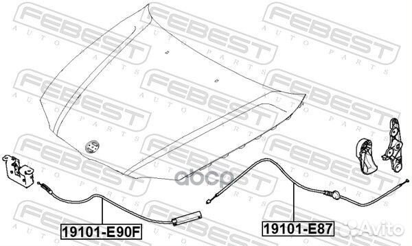 Трос капота BMW E90 19101E90F Febest