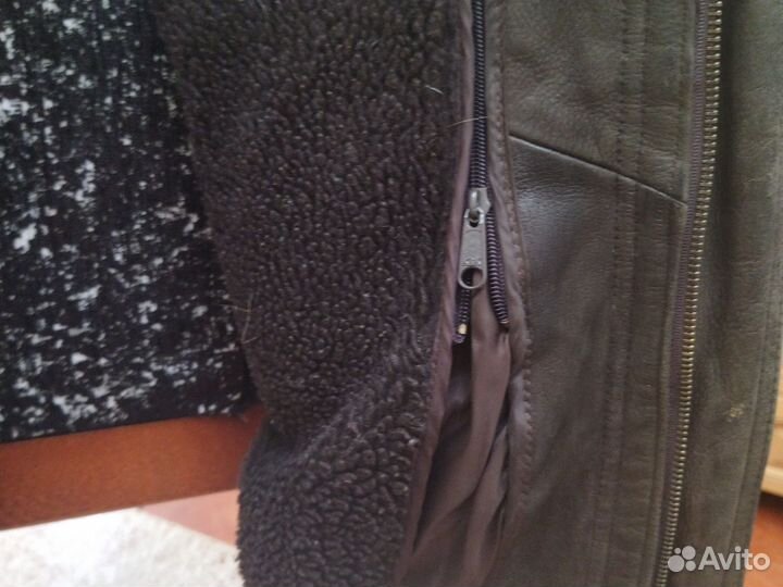 Кожаная куртка мужская 52 54 бу