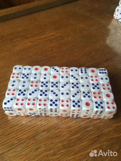 Кубики d6 зарики 16мм 100 шт