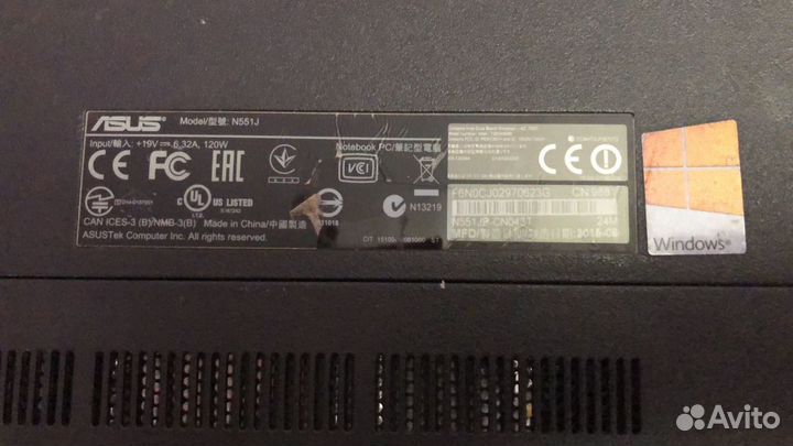 Б/у asus N551JB Intel Core i7-4720HQ