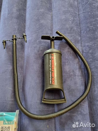 Матрас 2х спальный Intex 2x1.52x0.25,насос,подушка