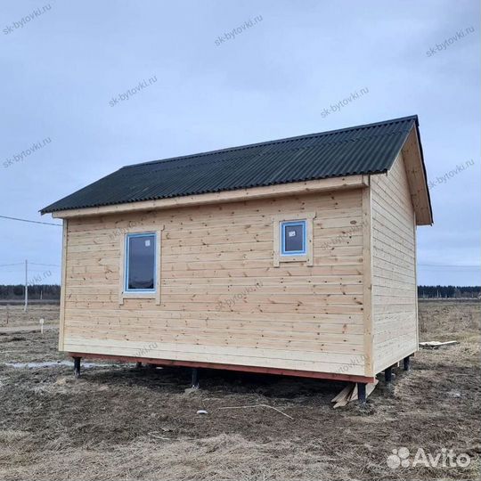 Каркасный домик 4х6м без внутренней отделки