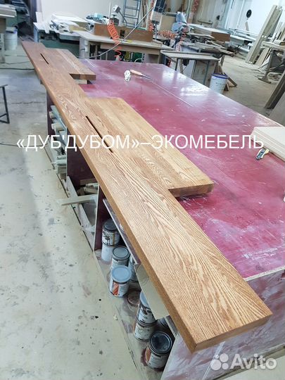 Подоконник из массива дерева образцы замер монтаж