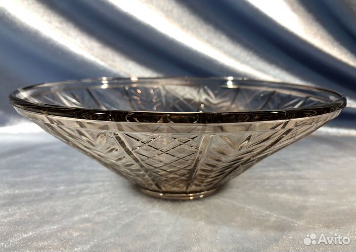 Салатник фруктовница СССР коричневое стекло