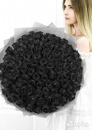 Чёрные розы Букеты доставка цветов