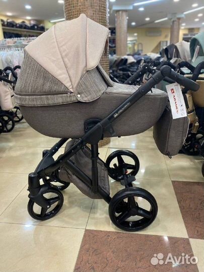 Коляска Adamex Luciano 2В1,3в1 комб, темно коричн