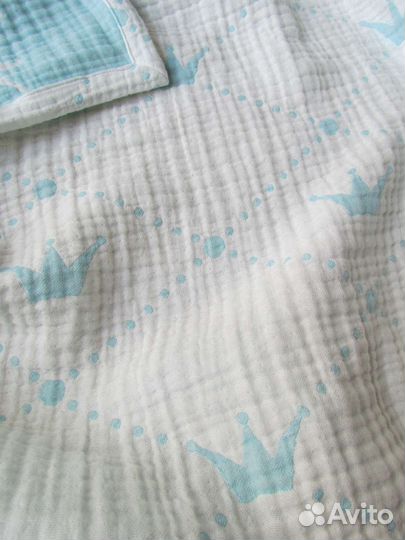 Новый Муслиновый плед детский 125х135см