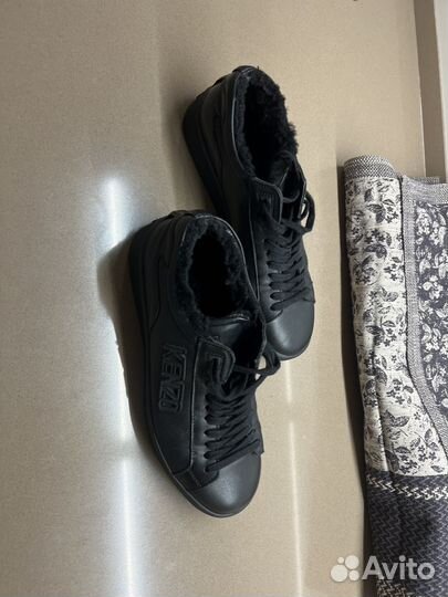 Кеды женские kenzo натур кожа мех нат 38 размер