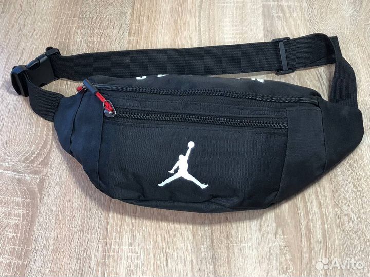 Сумка Air Jordan поясная мужская, чёрная. Новая