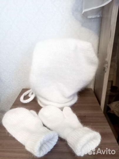 Капор на флисе пух норки