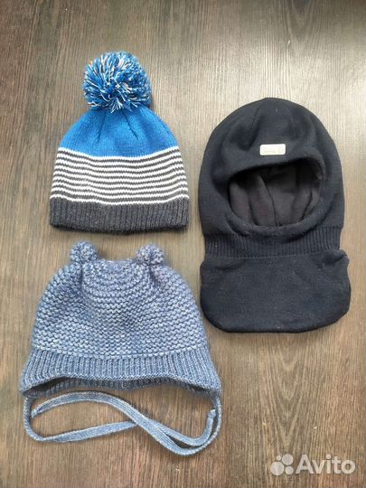 3 шапки пакетом, Mothercare, baby go 44-46-48