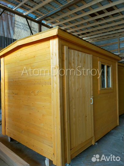Вагончик бытовка строительная с установкой