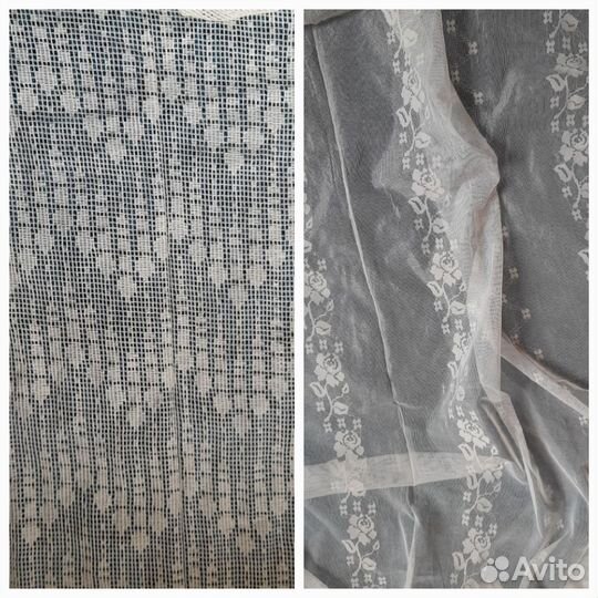 Тюль хлопковая СССР и нейлоноваяГардинное полотно