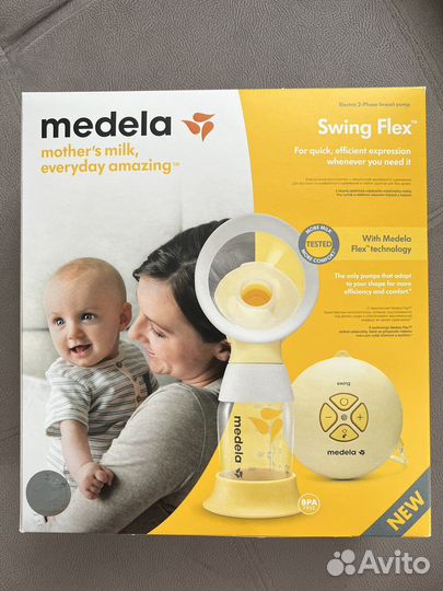 Молокоотсос medela swing flex электрический