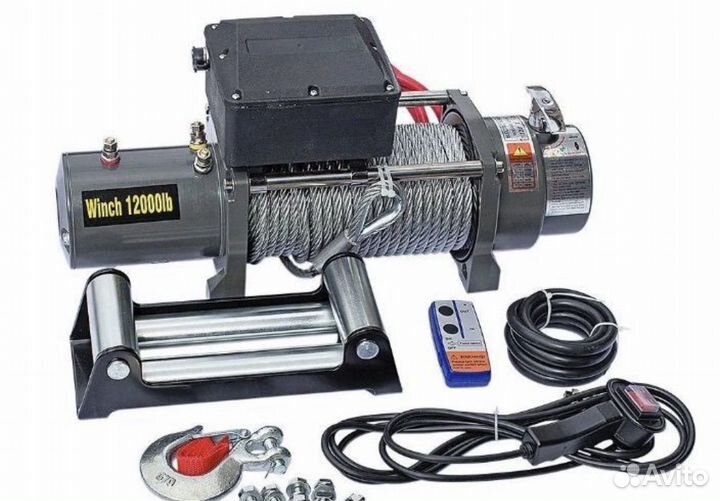 Лебедка electric winch 12000/12v сталь-5500 тон
