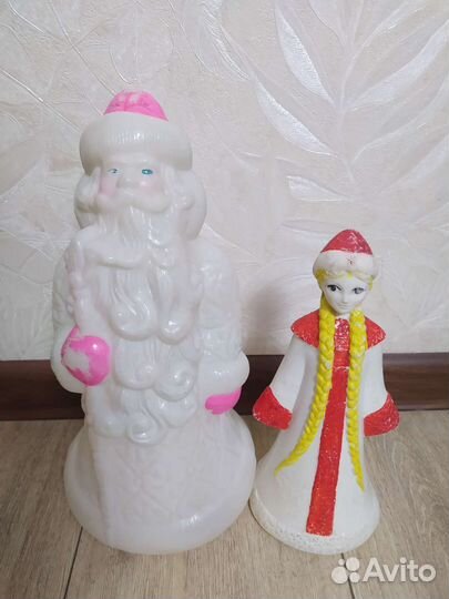 Елочные игрушки СССР. Дед мороз и Снегурочка