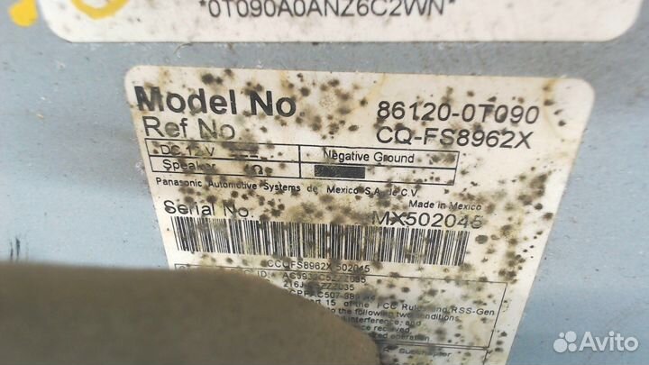 Магнитола Toyota Venza, 2011