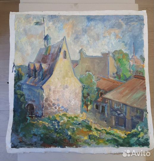 Живопись картина маслом городской пейзаж Выборг