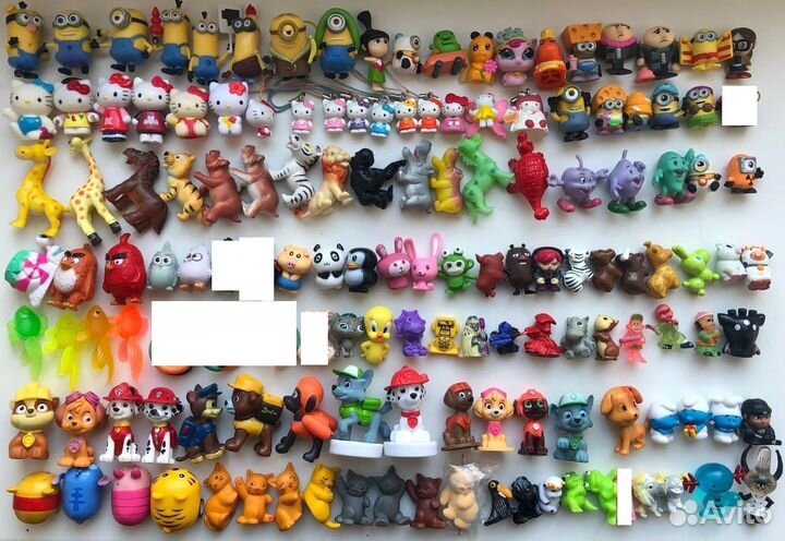 Миниатюры, игрушки, брелки киндер, резиновые