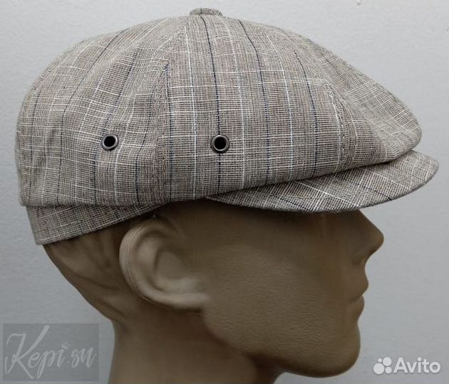 Кепка восьмиклинка лен мужская весна-лето, новая