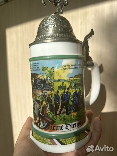 Пивная кружка с крышкой