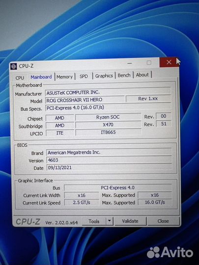 Asus ROG Crosshair VII Hero AM4 x470