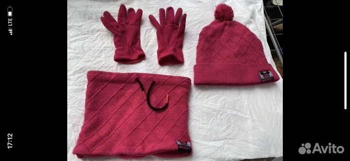 Шапка+снуд+перчатки весна/осень