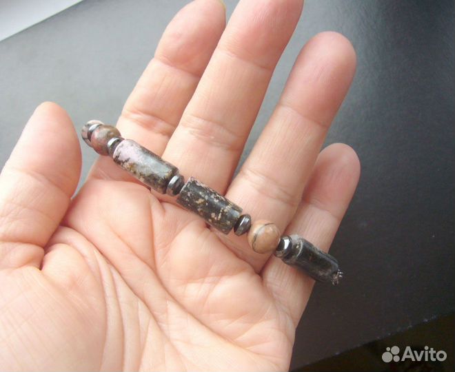 Браслет мужской с родонитом