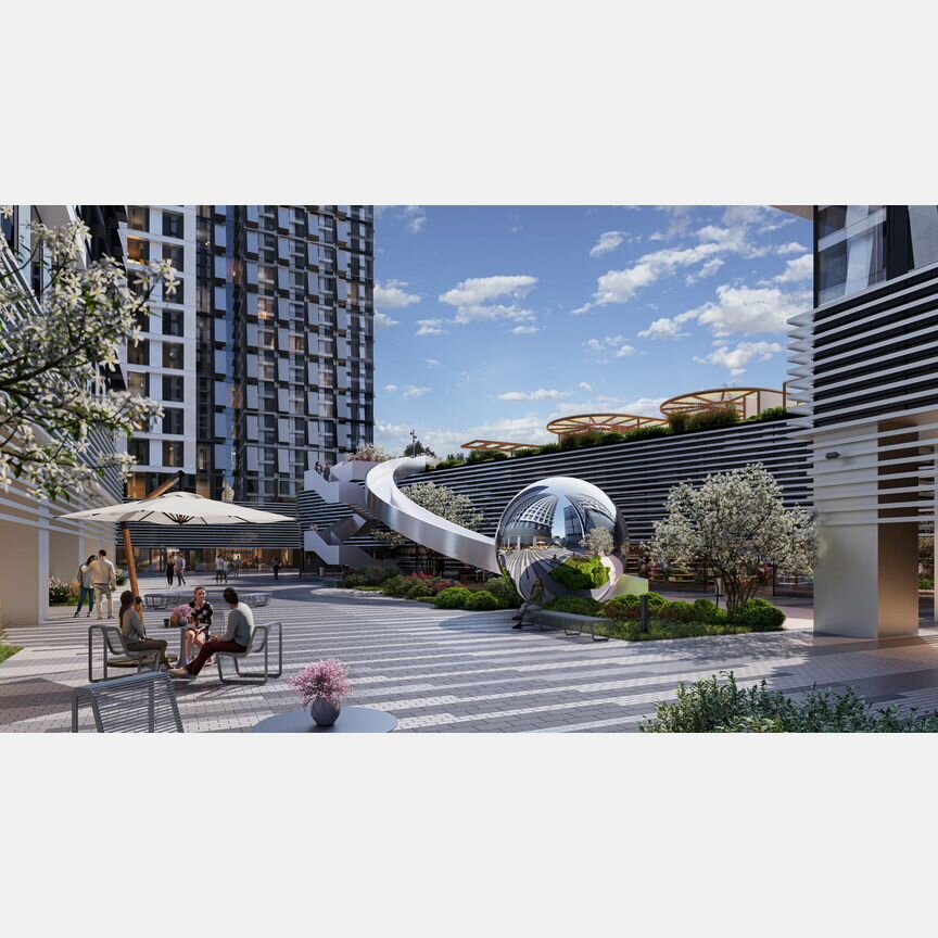 1-к. апартаменты, 61,8 м², 3/35 эт.