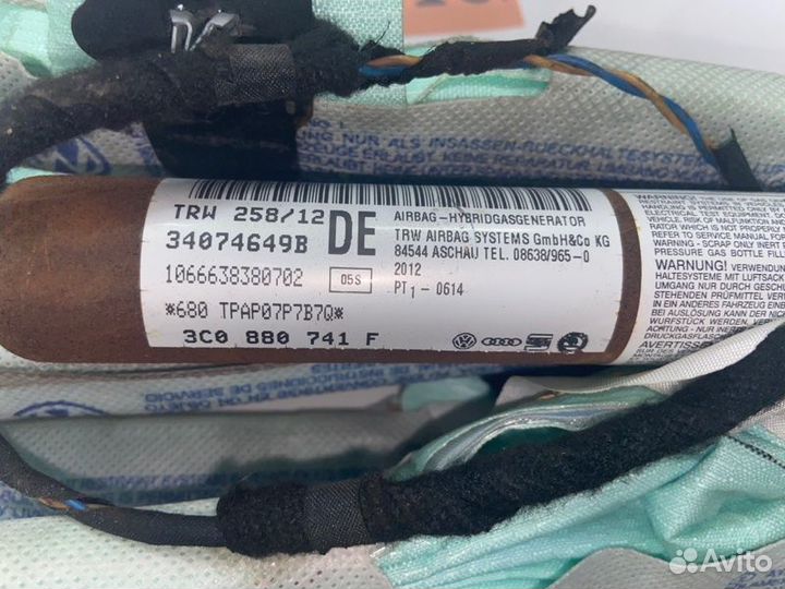 Подушка безопасности боковая левая Vw Passat B7