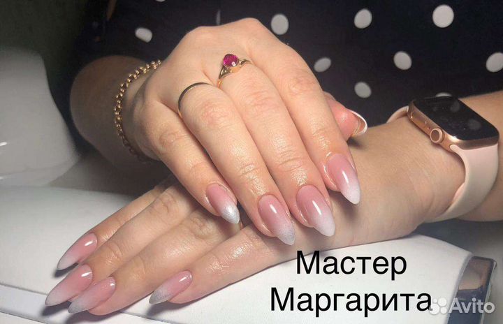 Маникюр + гель-лак,наращивание ногтей