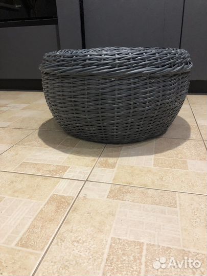 Корзина плетеная из ротанга 40 литров