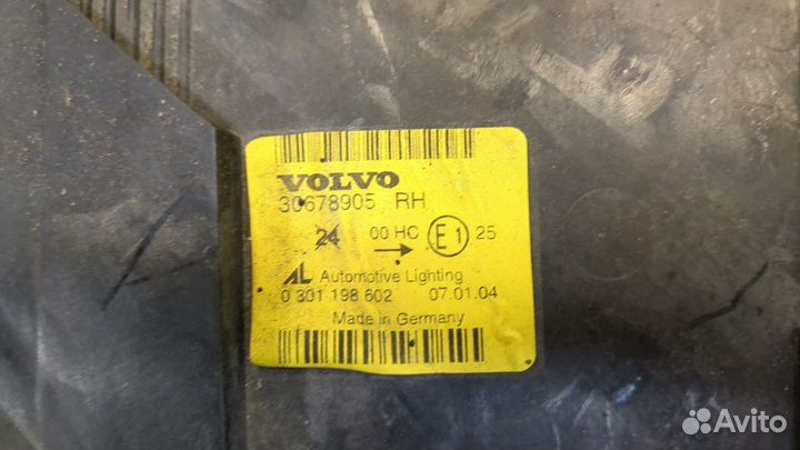 Фара (передняя) правая Volvo S40 2004, 2005