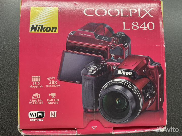 Фотоаппарат Nikon coolpix L840, красный