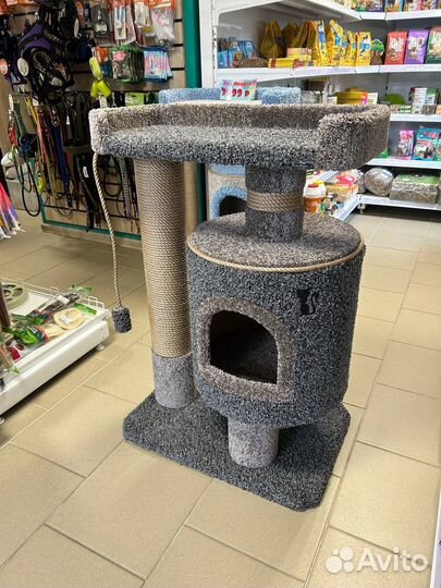 Домик - когтеточка, лежанка для котов новый