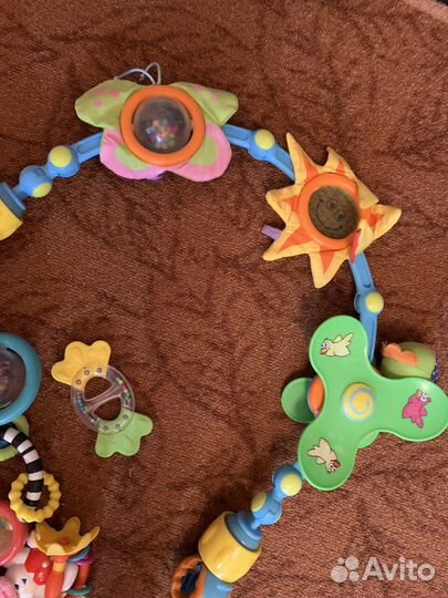 Пакет погремушек, развивающий коврик