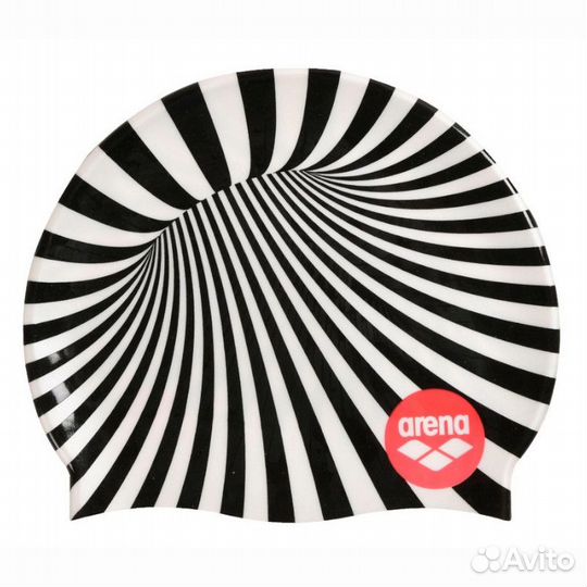 Шапочка для плавания arena Print 2 (черно-белые по