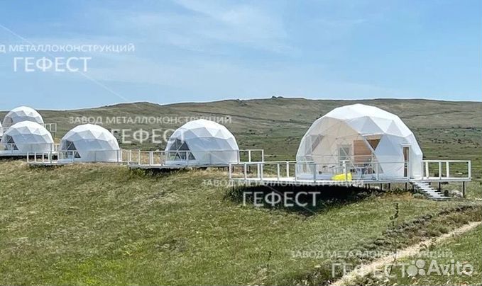 Глэмпинг сфера, геокупол диаметр 7 м