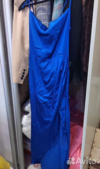 Вечернее платье комбинация синее 44 46 m l