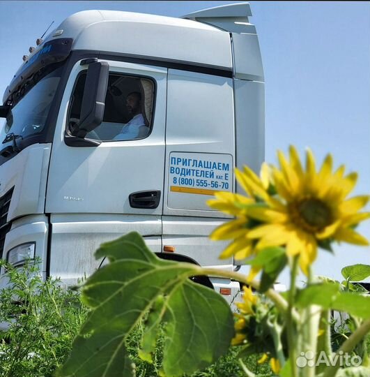 Водитель на седельном тягаче